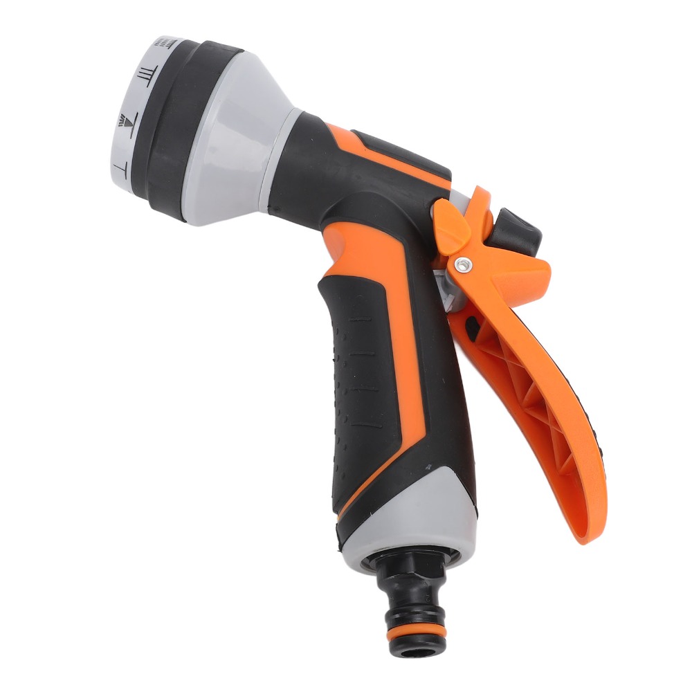 Gardena Hose Comfort - ABS樹脂製、ゴム製ガーデンホースノズル、黒とオレンジの調節可能な水噴射ノズル、10種類の噴射モード、快適なハンドル付きガーデン噴霧器
