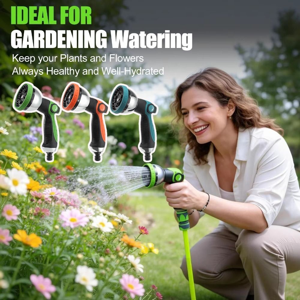 亜鉛合金製ガーデンホースノズル 10種類の調整可能なスプレー - Gardena Hose Comfort のレビューと価格