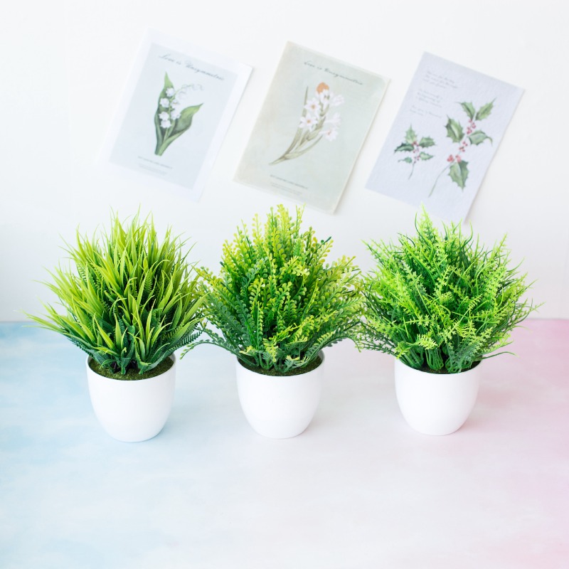 1個入り グリーン人工植物 プラスチック盆栽 クラフト ホー - Bonsai Garden For Desk のレビューと価格