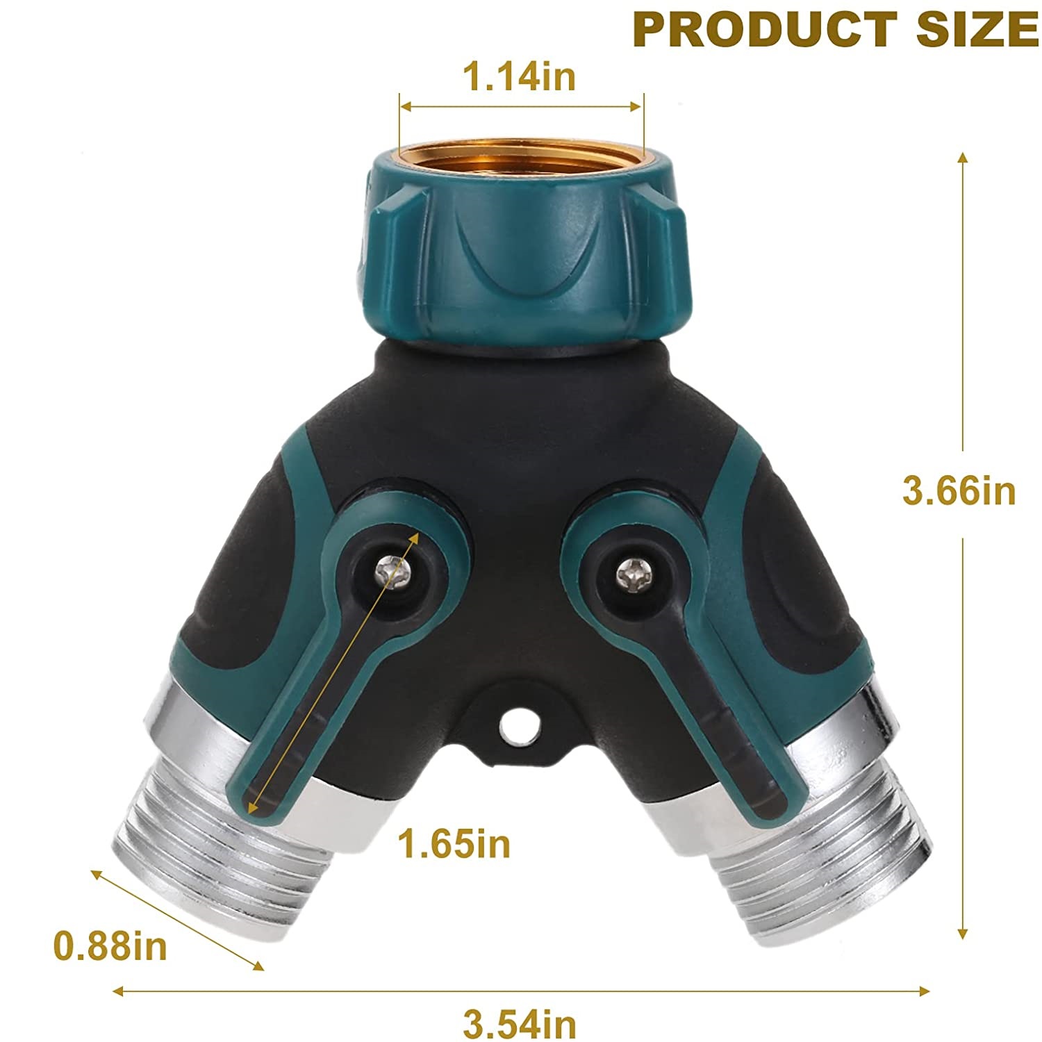 2個入り 2方向ホーススプリッター Y字型バルブ 金属製 3 - Gardena Hose Comfort のレビューと価格