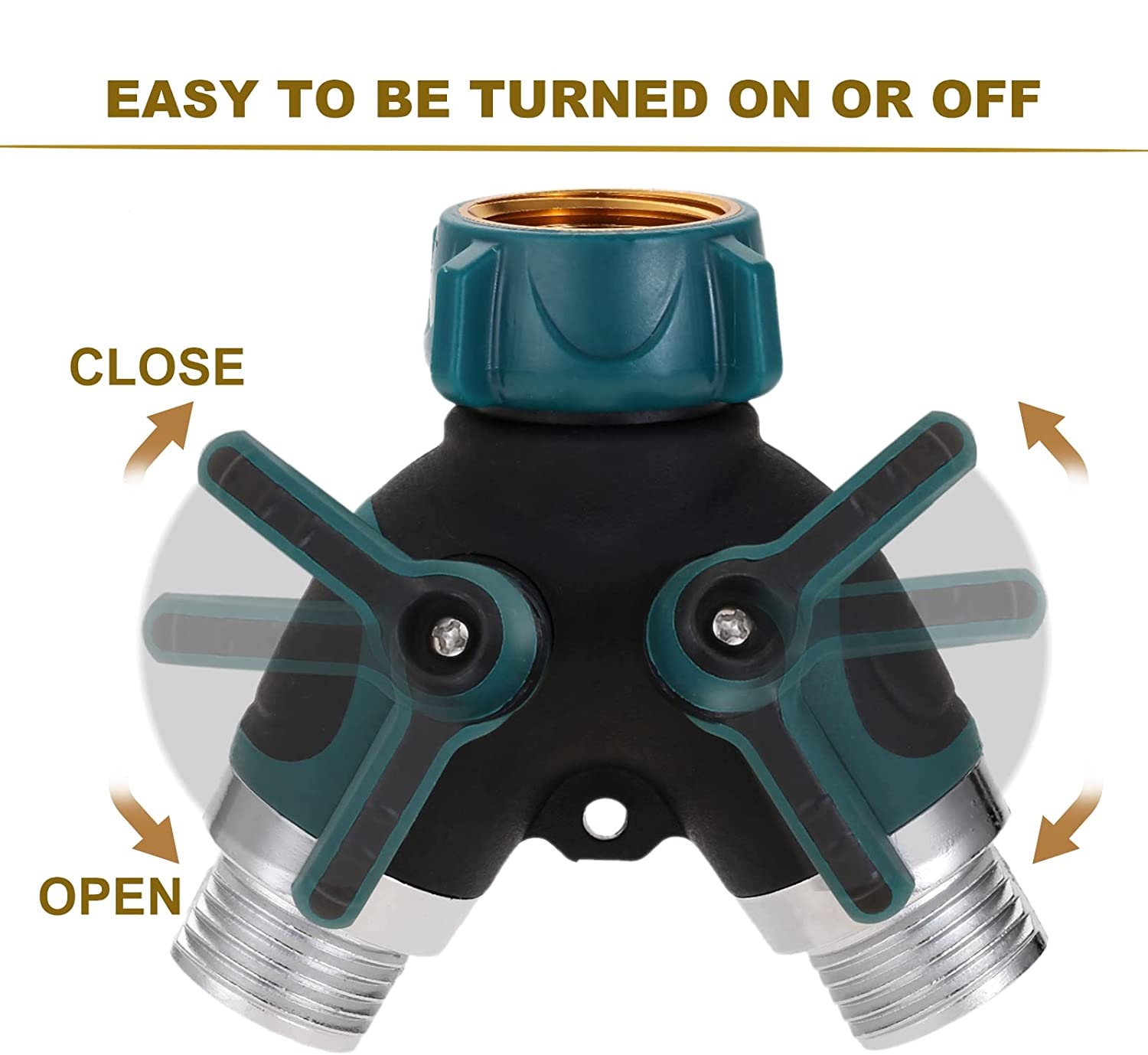2個入り 2方向ホーススプリッター Y字型バルブ 金属製 3 - Gardena Hose Comfort のレビューと価格