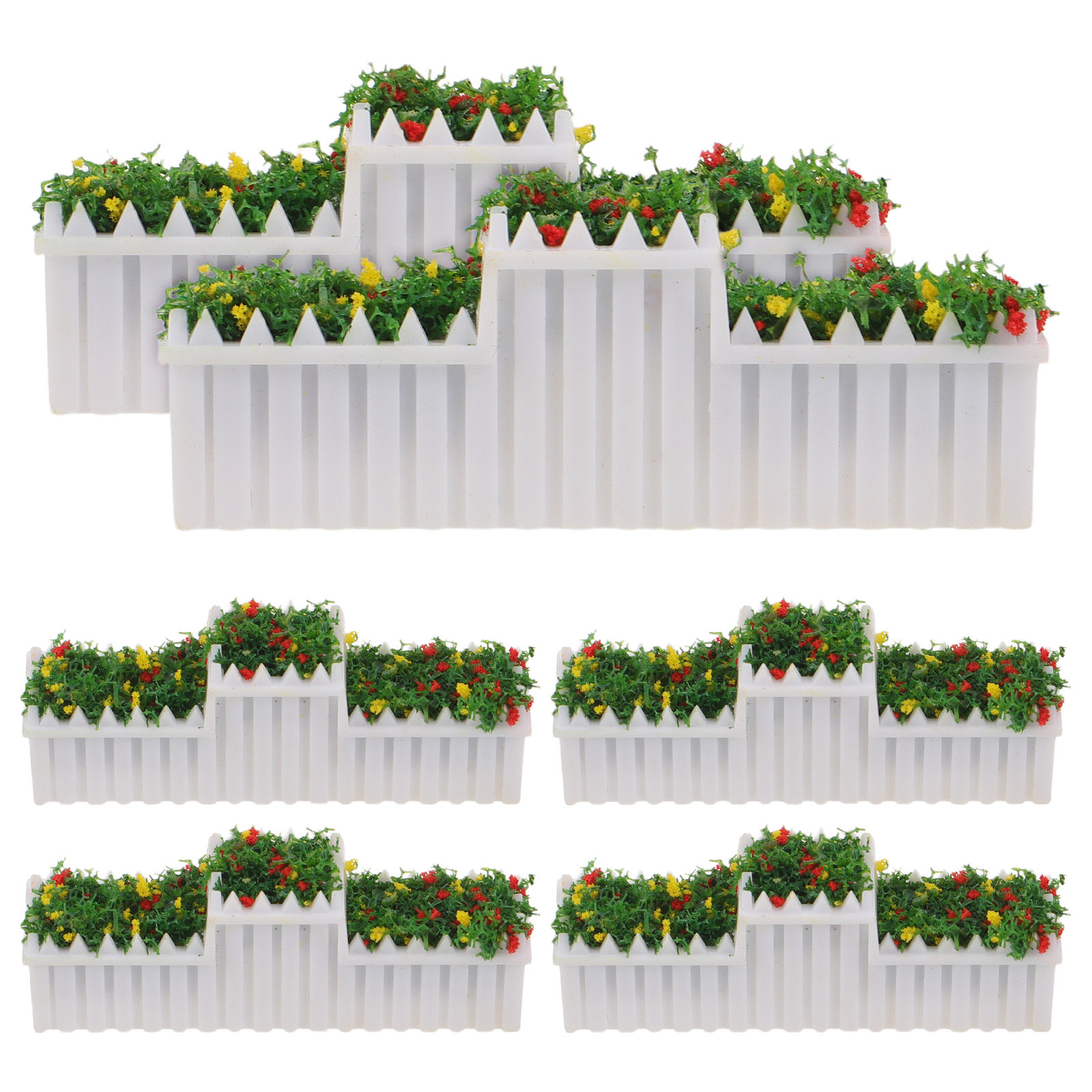 6 個のミニチュア盆栽植物モデル鉢植え人工植物フェアリーハウ - Bonsai Garden For Desk のレビューと価格