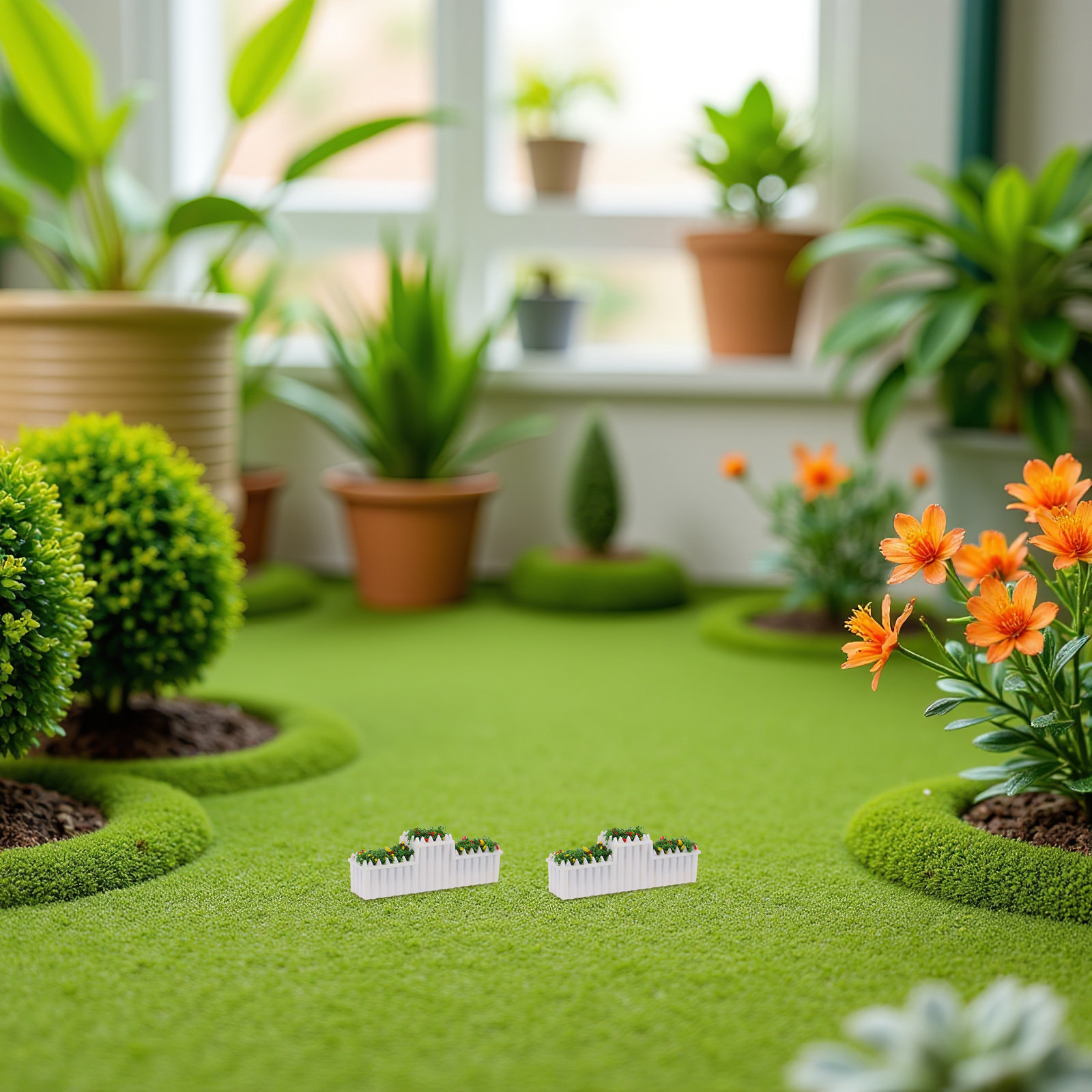6 個のミニチュア盆栽植物モデル鉢植え人工植物フェアリーハウ - Bonsai Garden For Desk のレビューと価格