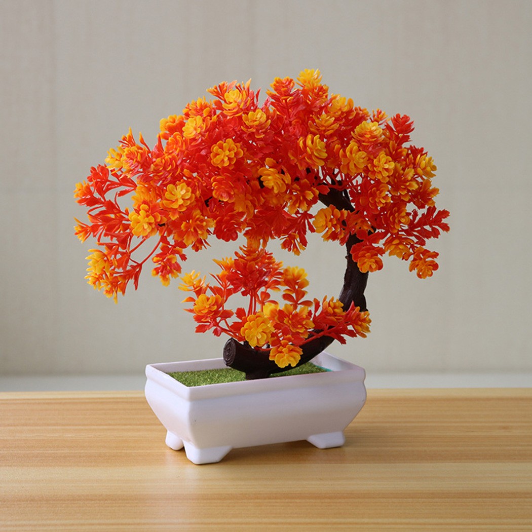 プラスチック製の鉢植え盆栽の飾りは、屋内庭園スタイルの装飾に - Bonsai Garden For Desk のレビューと価格