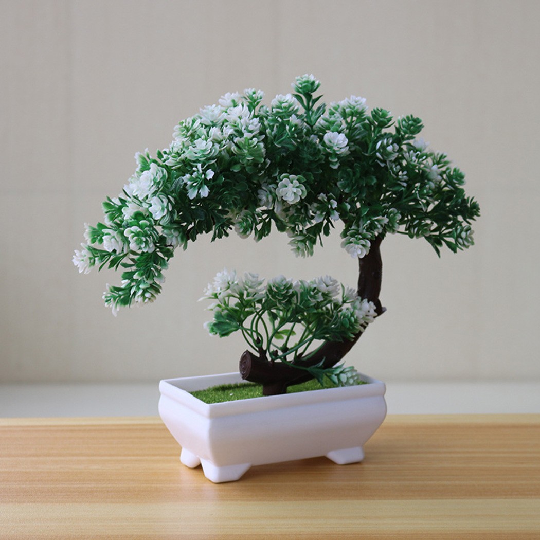 プラスチック製の鉢植え盆栽の飾りは、屋内庭園スタイルの装飾に - Bonsai Garden For Desk のレビューと価格