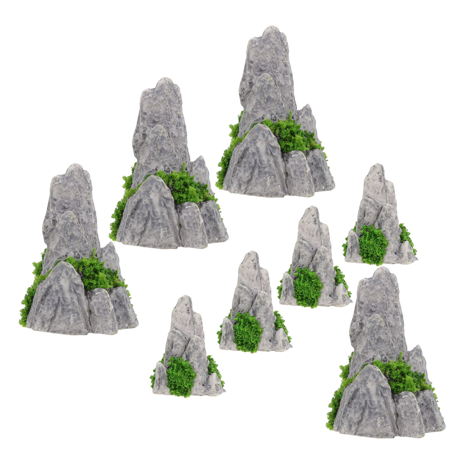 8個入りミニチュア樹脂製ロックガーデン装飾品、盆栽、サンドテ - Bonsai Garden For Desk のレビューと価格