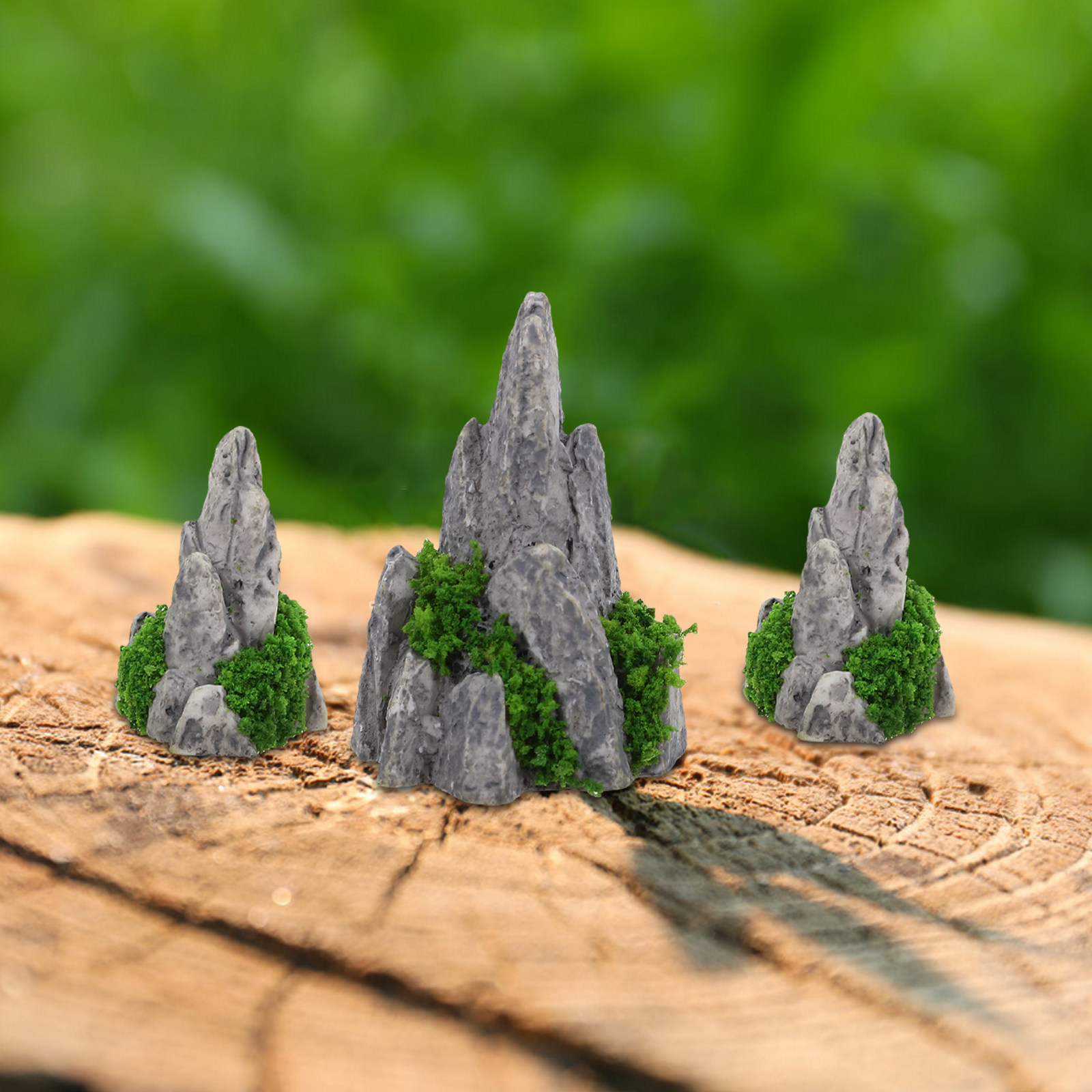 8個入りミニチュア樹脂製ロックガーデン装飾品、盆栽、サンドテ - Bonsai Garden For Desk のレビューと価格
