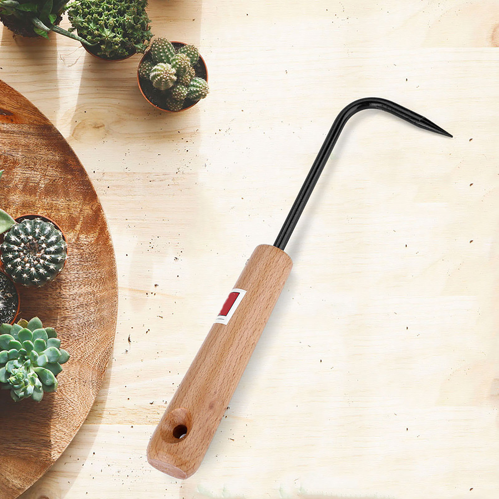 頑丈な鉄とブナ材の根鉤、快適な木製ハンドル付き園芸工具、木製 - Bonsai Garden Knife のレビューと価格
